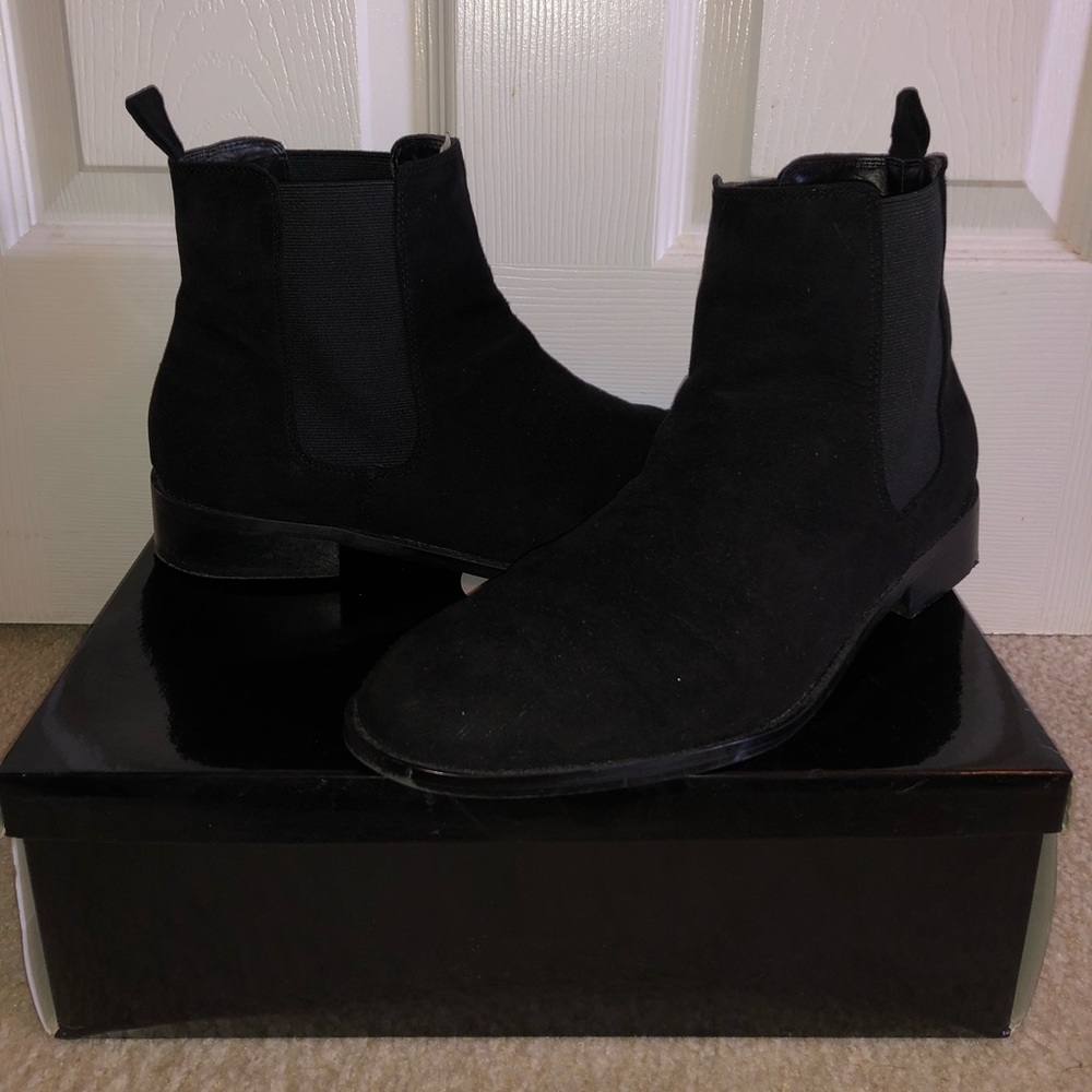 GUESS MENS BLACK CHELSEA BOOTS